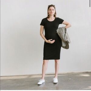 STORQ Black Midi T-Shirt Dress Size 2 Small